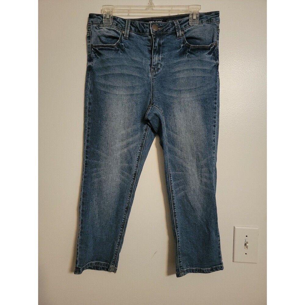 Max Jeans Capri Slim Size 8 Blue Mid Rise
